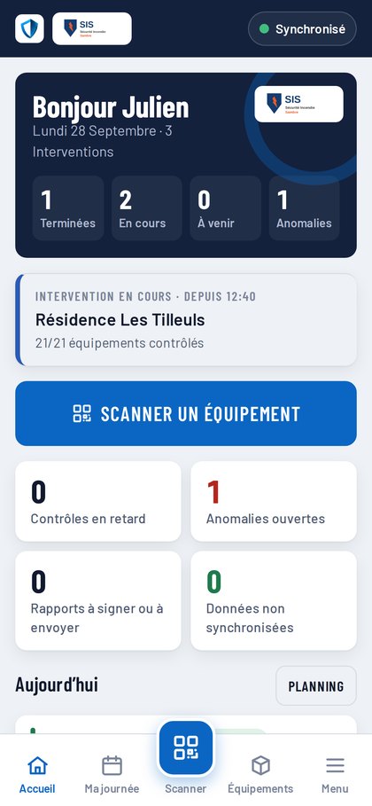 Accueil du technicien